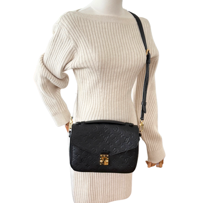 Louis Vuitton Pochette Métis Empreinte Leder M41487 Schwarz Fullset / sehr gut Louis Vuitton