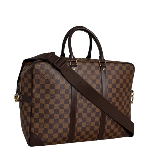 Louis Vuittons Porte Documents Voyage GM Damier Ebene Braun / gut Louis Vuitton