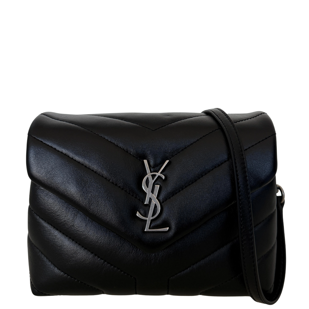 Saint Laurent Loulou Toy Schwarz silberne Hardware / neuwertig Saint Laurent
