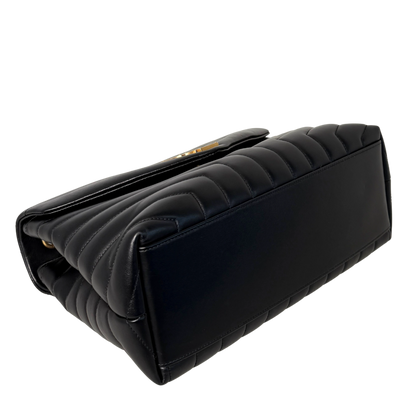 Saint Laurent YSL LouLou Medium Leder Schwarz goldene Hardware / sehr gut Saint Laurent