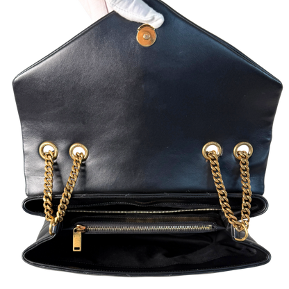 Saint Laurent YSL LouLou Medium Leder Schwarz goldene Hardware / sehr gut Saint Laurent