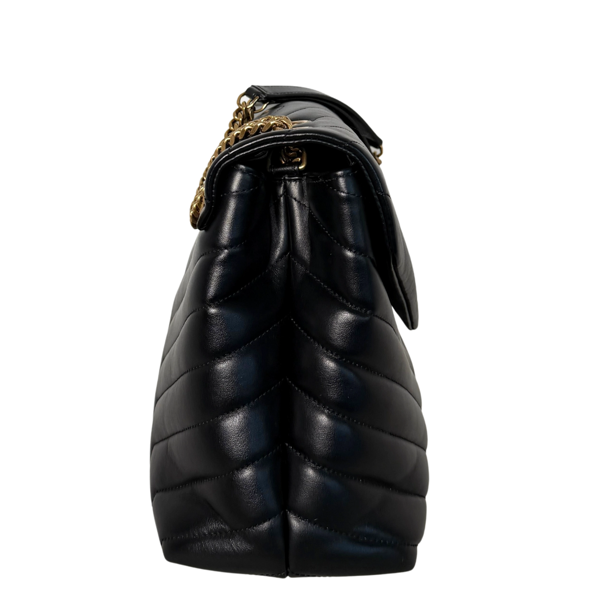 Saint Laurent YSL LouLou Medium Leder Schwarz goldene Hardware / sehr gut Saint Laurent