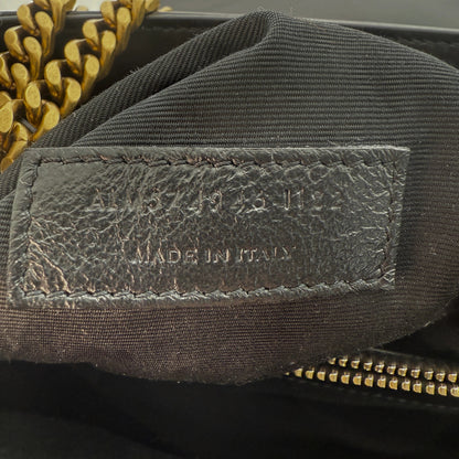 Saint Laurent YSL LouLou Medium Leder Schwarz goldene Hardware / sehr gut Saint Laurent