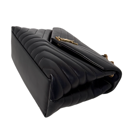 Saint Laurent YSL LouLou Medium Leder Schwarz goldene Hardware / sehr gut Saint Laurent