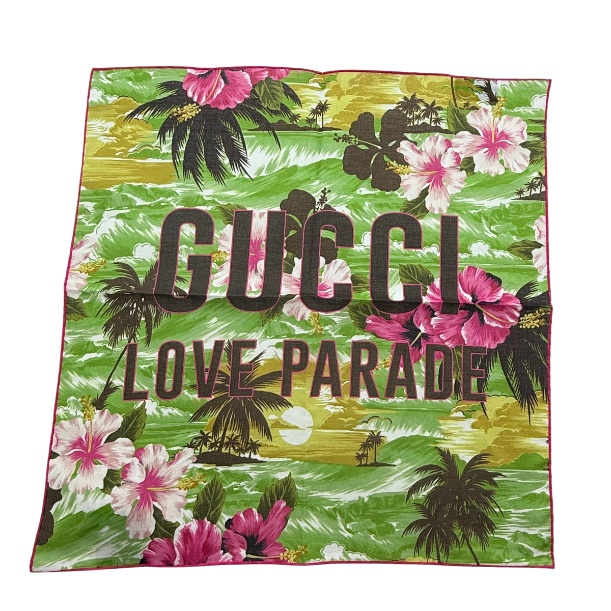 Gucci Love Parade Tuch Grün / neuwertig Gucci