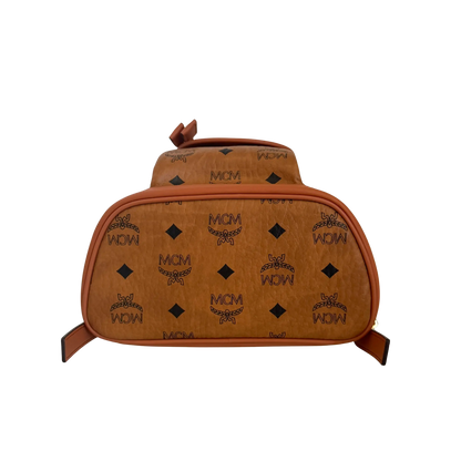 MCM Aren Rucksack mit Kordelzug in Visetos Cognac / neuwertig MCM