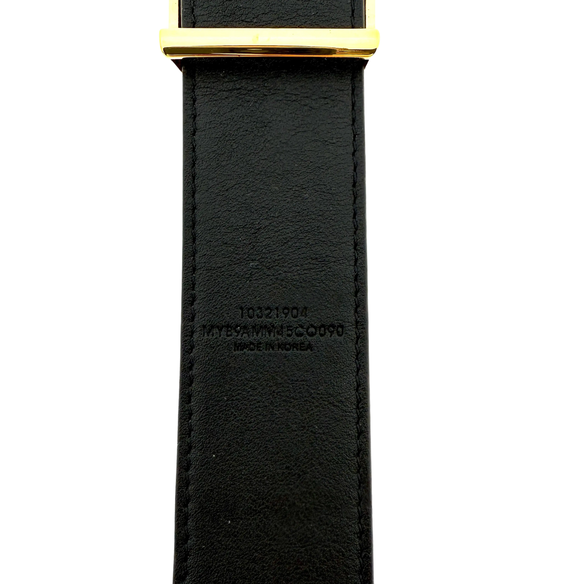 MCM Brass Plate Gold Buckle Gürtel Braun 90cm / sehr gut MCM