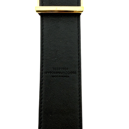 MCM Brass Plate Gold Buckle Gürtel Braun 90cm / sehr gut MCM