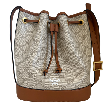 MCM Himmel Kordelzugtasche in Lauretos beige / neuwertig MCM