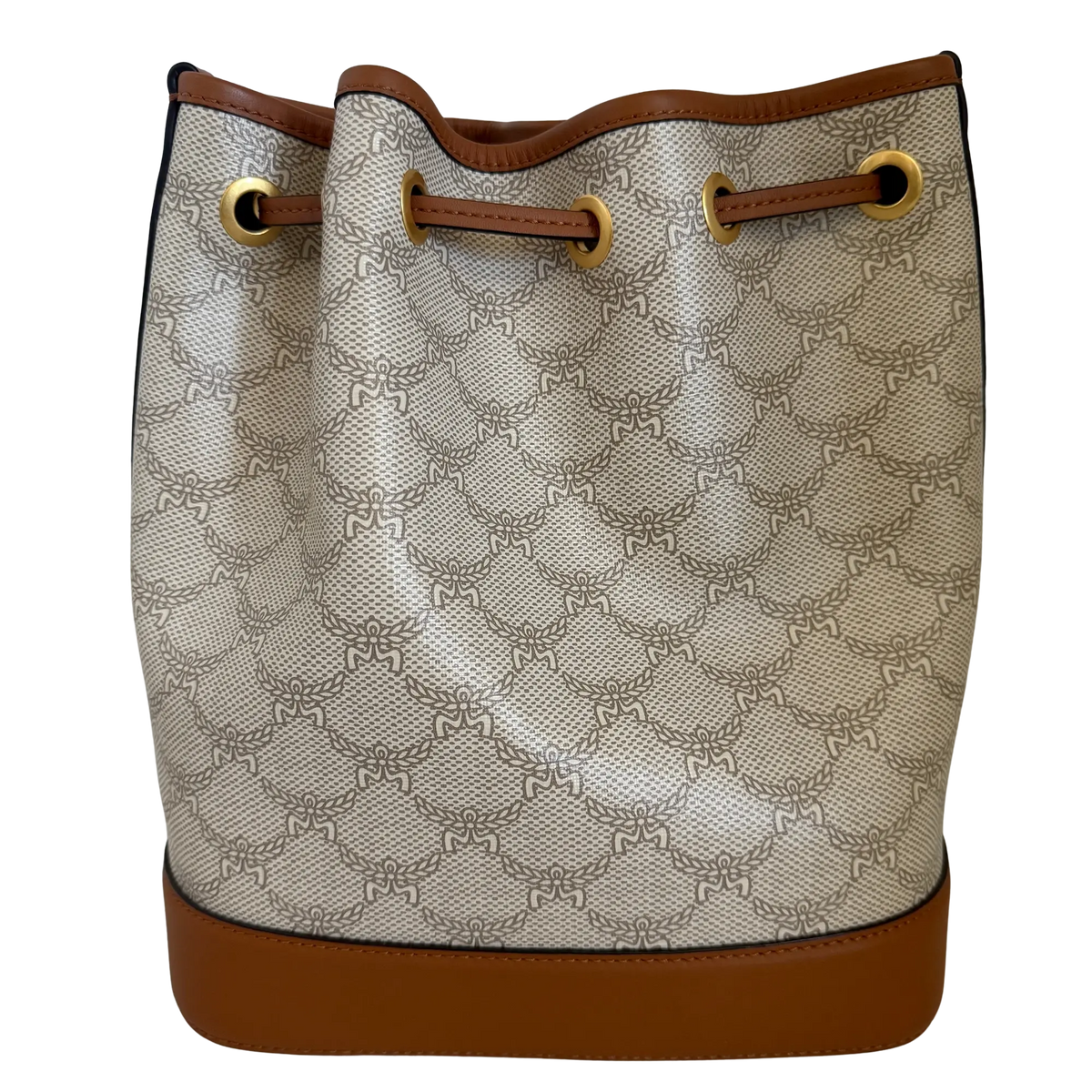 MCM Himmel Kordelzugtasche in Lauretos beige / neuwertig MCM