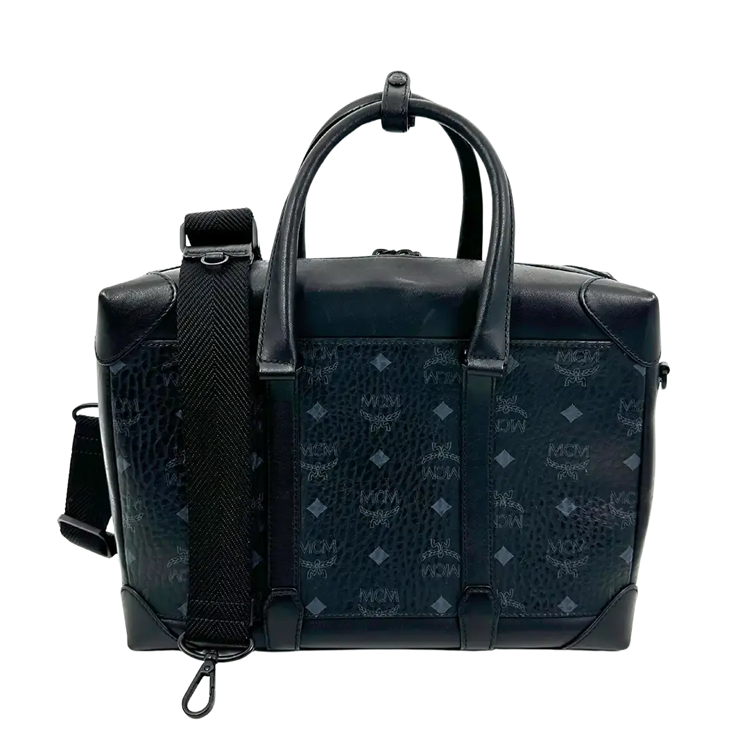 MCM Laptop Tasche schwarz Canvas / gut MCM
