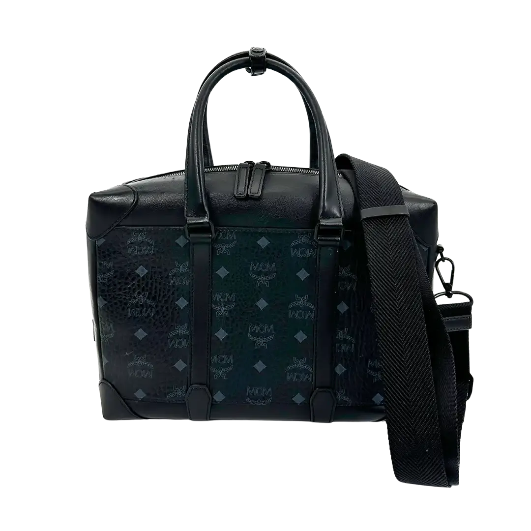 MCM Laptop Tasche schwarz Canvas / gut MCM