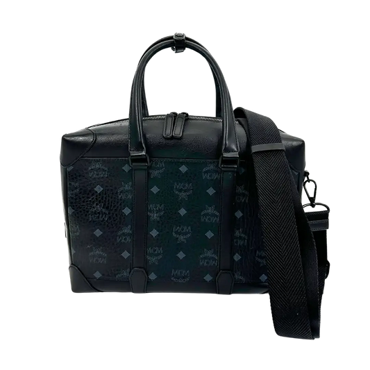 MCM Laptop Tasche schwarz Canvas / gut MCM