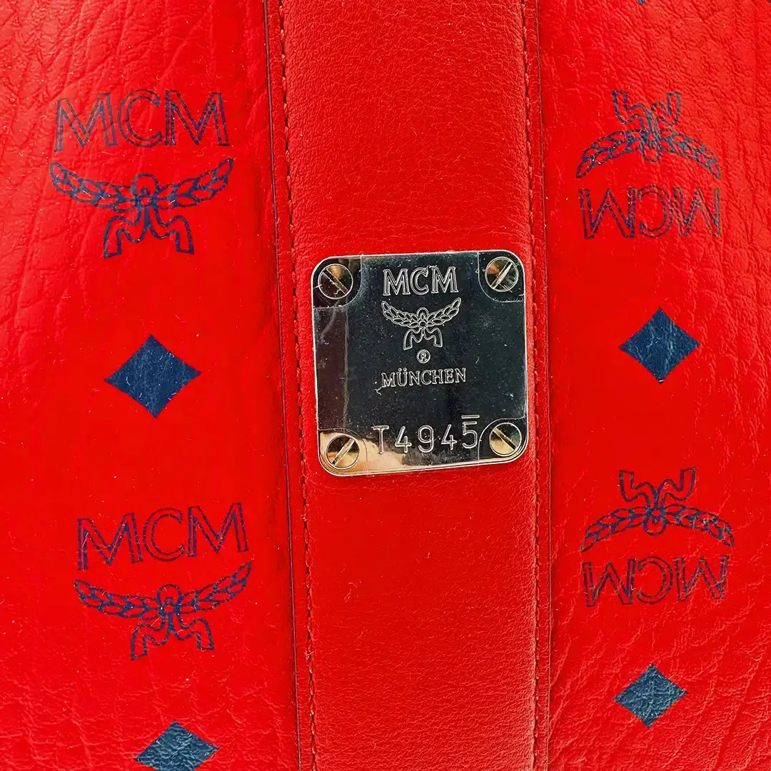 MCM Liz Wendeshopper Large rot mit großer abnehmbarer Pouch 2025 / ungetragen MCM