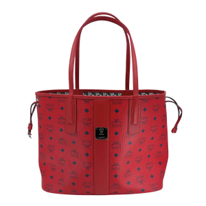 MCM Liz Wendeshopper Medium rood met grote afneembare etui 2025