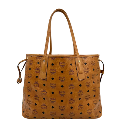 MCM Liz Wendeshopper Visetos Medium Cognac / gut MCM
