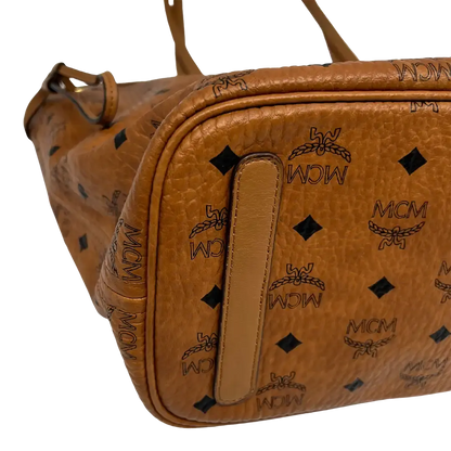 MCM Liz Wendeshopper Visetos Medium Cognac / sehr gut - Echtheitscheck