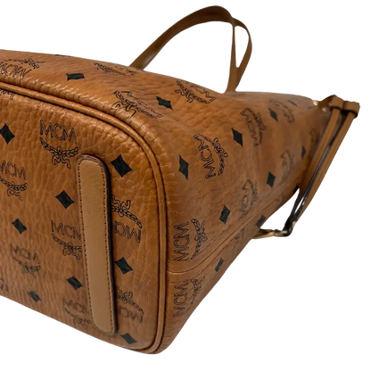 MCM Liz Wendeshopper Visetos Medium Cognac / sehr gut - Echtheitscheck