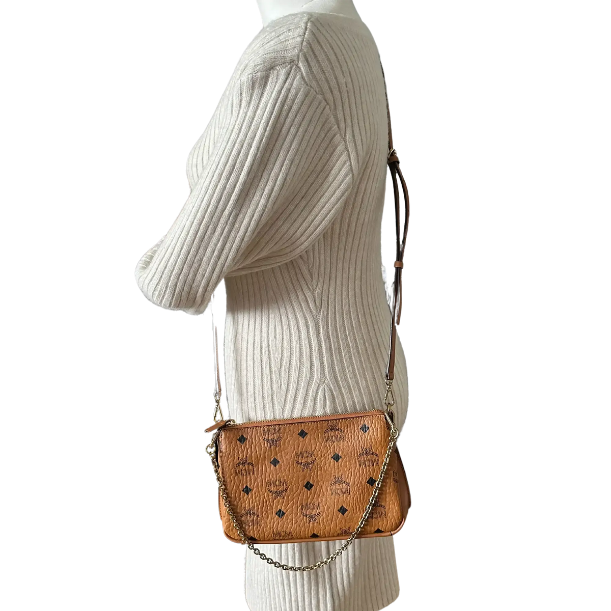 MCM Millie Crossboy Bag Visetos Cognac  / neuwertig MCM