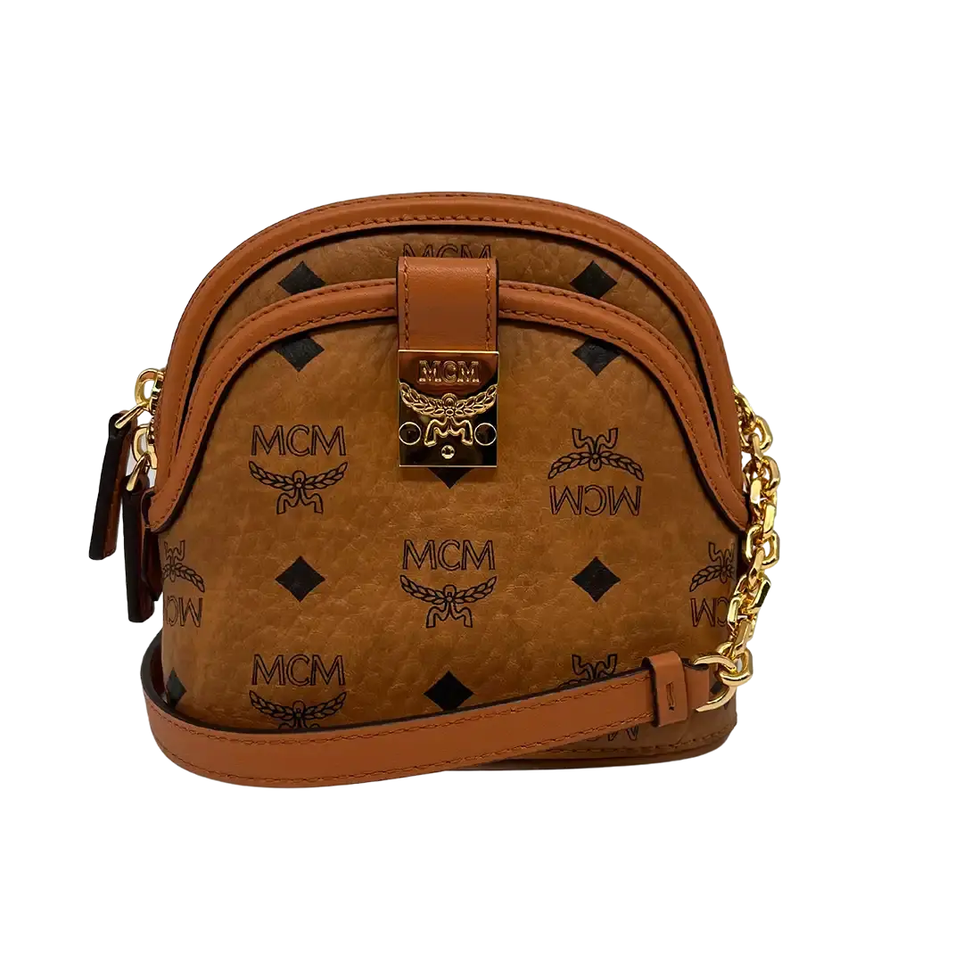 MCM Mini Tasche Anna Visetos Cognac / wie neu - Echtheitscheck