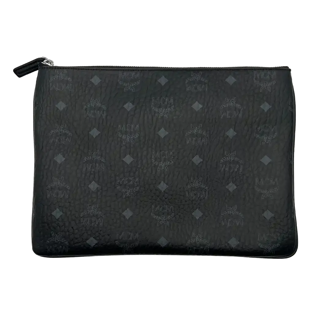 MCM Pouch Liz in Visetos schwarz / ungetragen MCM