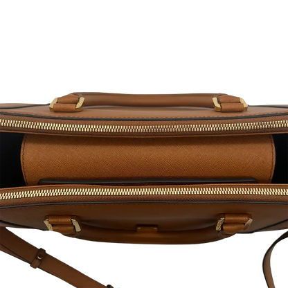 MCM Saffiano Leder Handtasche Cognac braun / ungetragen MCM