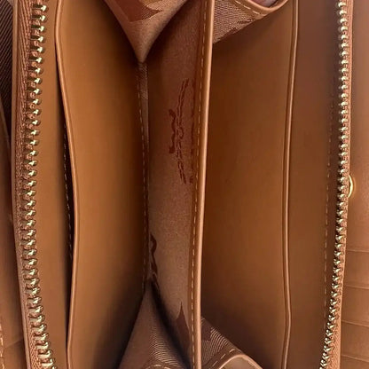 MCM Saffiano Leder Handtasche Cognac braun / ungetragen MCM