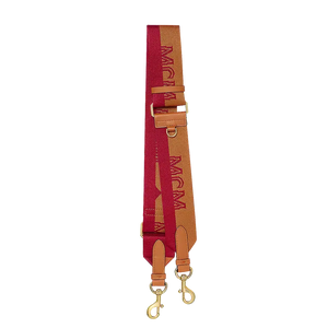 MCM schouderriem rood bruin 5cm breed