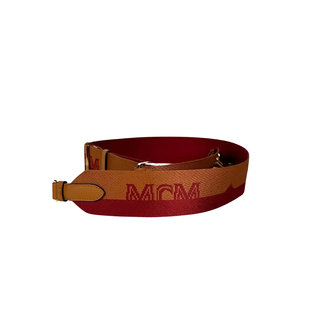 MCM Schulterriemen rot braun 5cm breit / neuwertig MCM