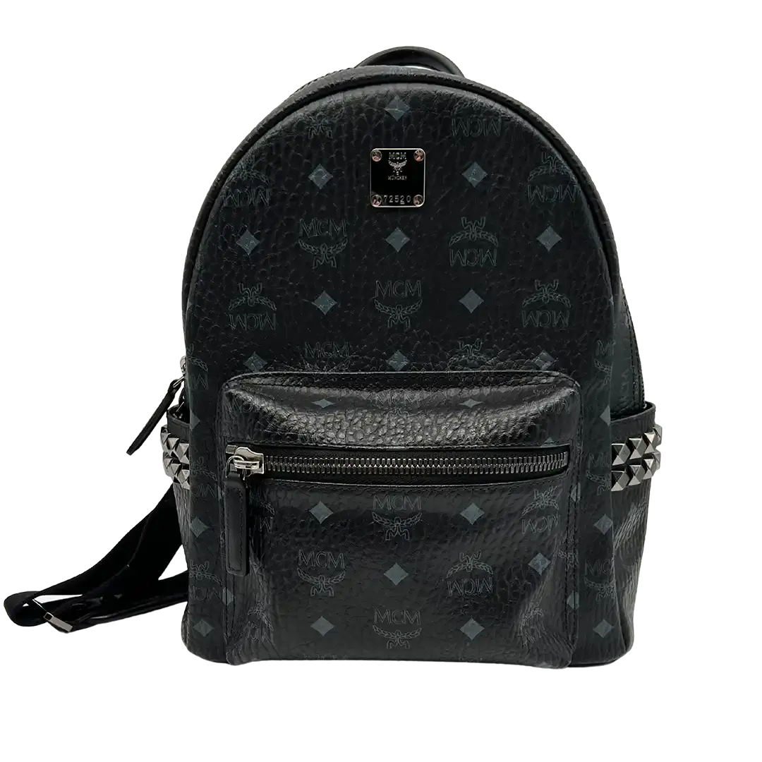 MCM Stark Small Rucksack Monogram schwarz / sehr gut MCM