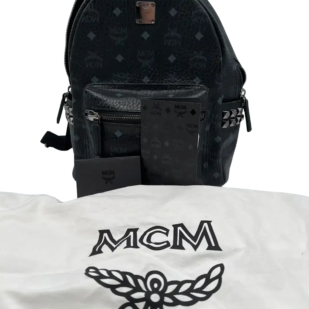 MCM Stark Small Rucksack Monogram schwarz / sehr gut MCM