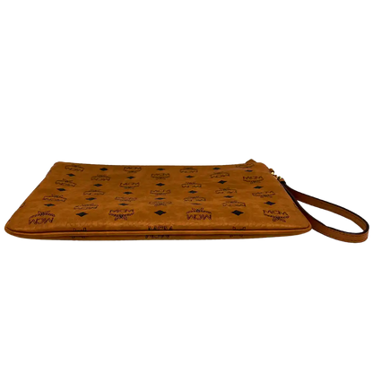 MCM Aren Pouch Visetos Medium Cognac / sehr gut MCM