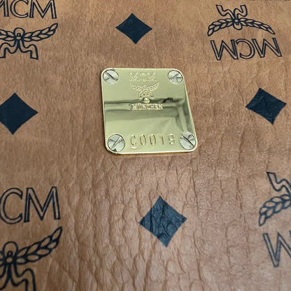 MCM Aren Pouch Visetos Medium Cognac / sehr gut MCM
