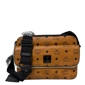 MCM Aren Schoudertas Cognac Unisex