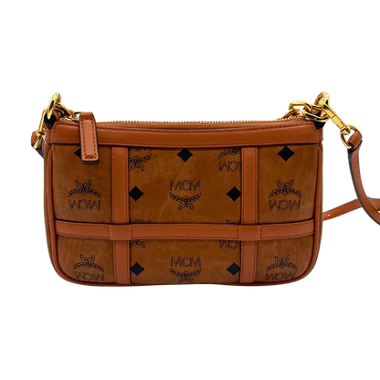 MCM Aren Mini Crossbody Tasche Visetos Cognac / neuwertig MCM