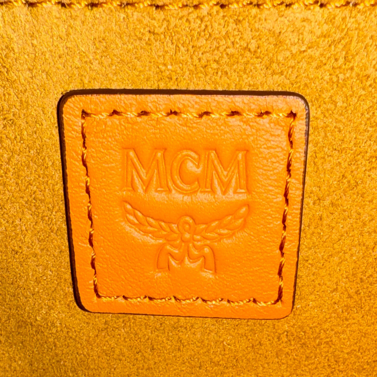 MCM Aren Rucksack mit Kordelzug in Visetos Cognac / neuwertig MCM