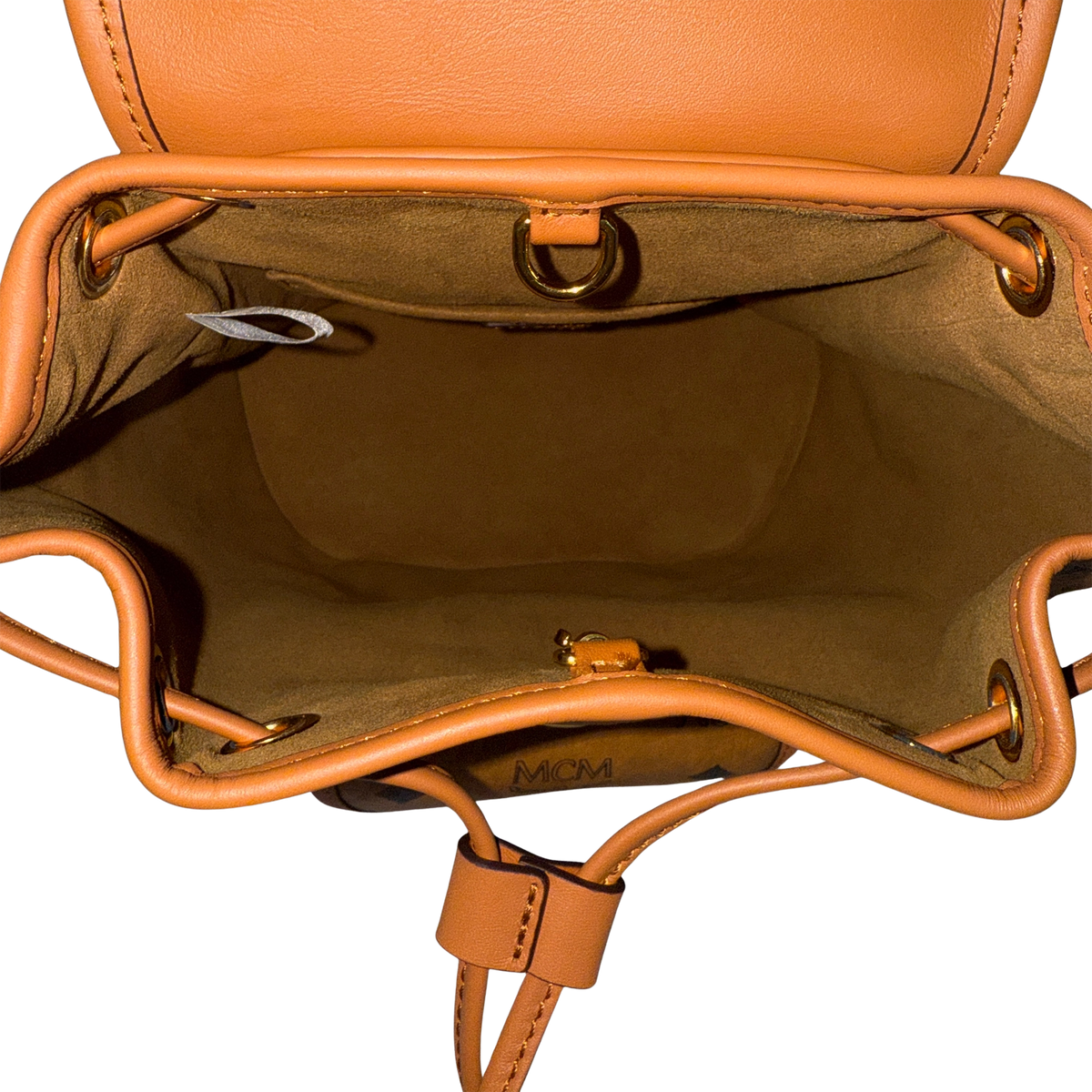 MCM Aren Rucksack mit Kordelzug in Visetos Cognac / neuwertig MCM