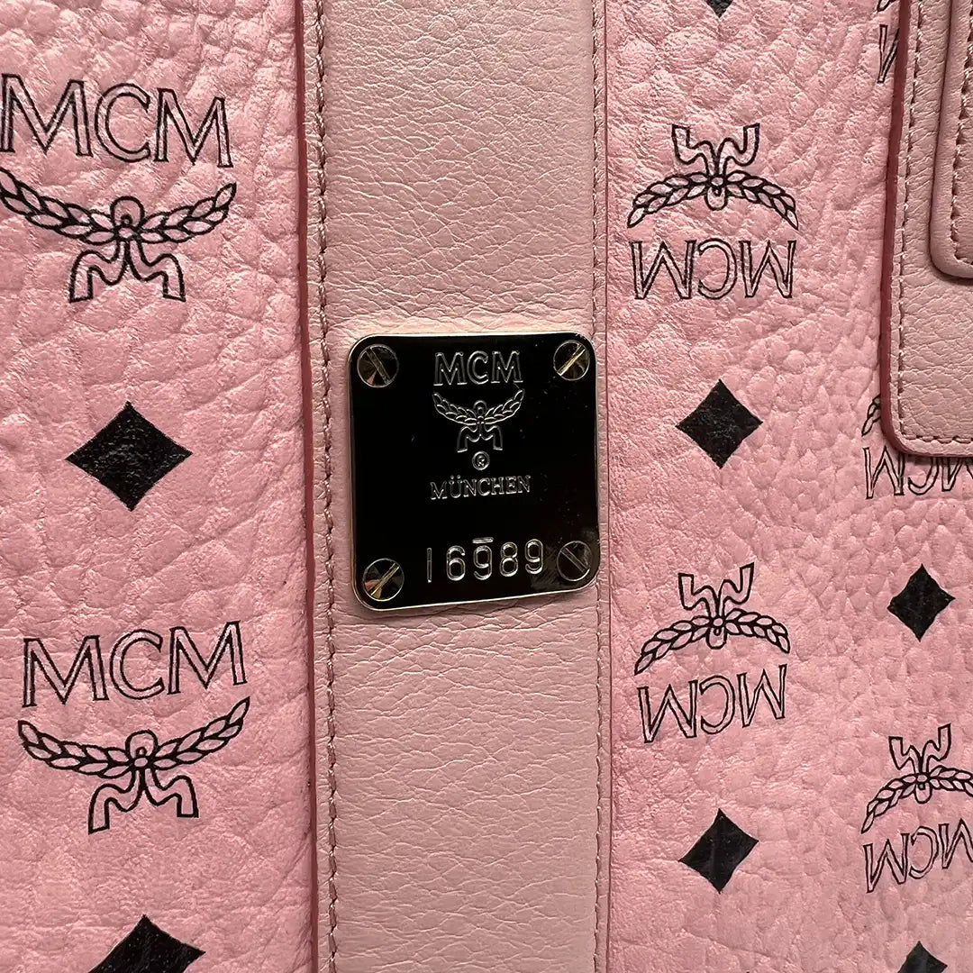 MCM Reversible Liz Shopper Medium in Visetos soft pink / wie neu MCM