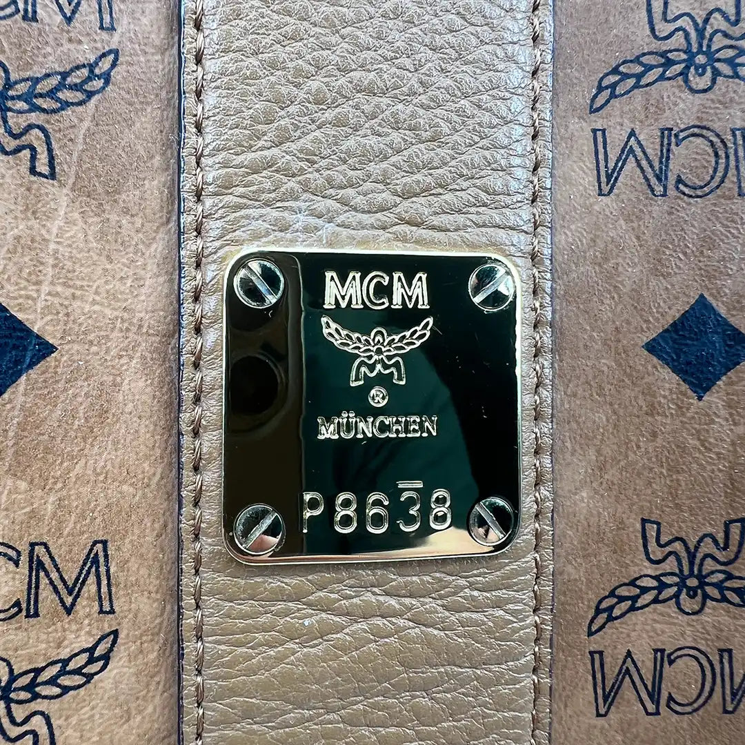 MCM Liz Visetos Shopper Large Cognac / sehr gut MCM