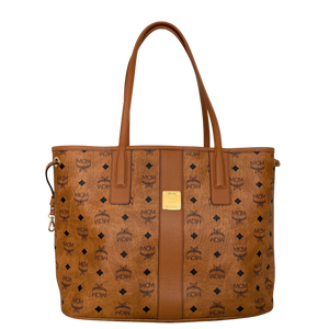 MCM Liz Wendeshopper in Visetos Medium Cognac
