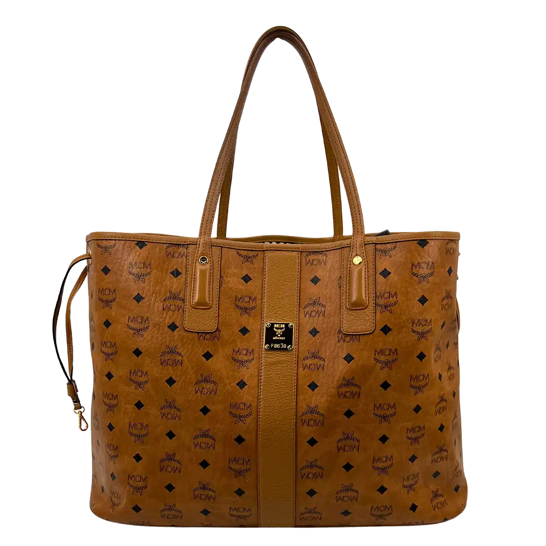 MCM Liz Visetos Shopper Large Cognac / sehr gut MCM