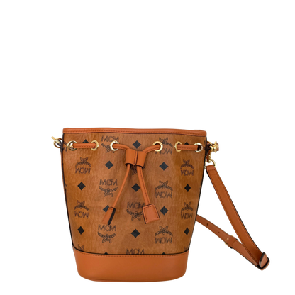 MCM Mini Dessau Kordelzugtasche in Visetos Cognac / neuwertig MCM