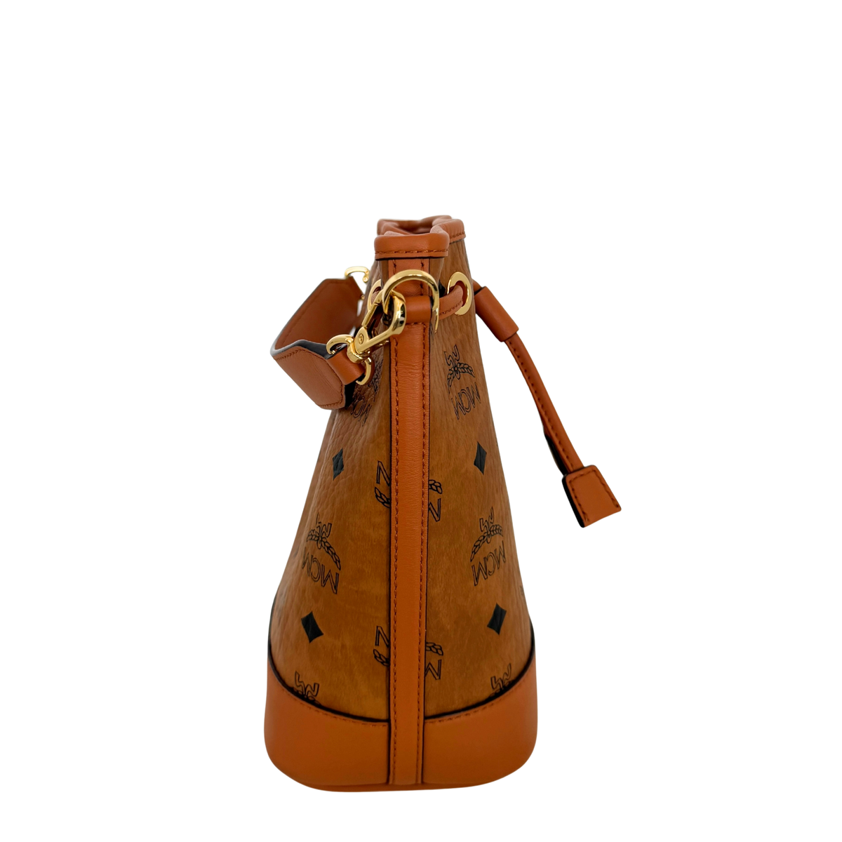 MCM Mini Dessau Kordelzugtasche in Visetos Cognac / neuwertig MCM