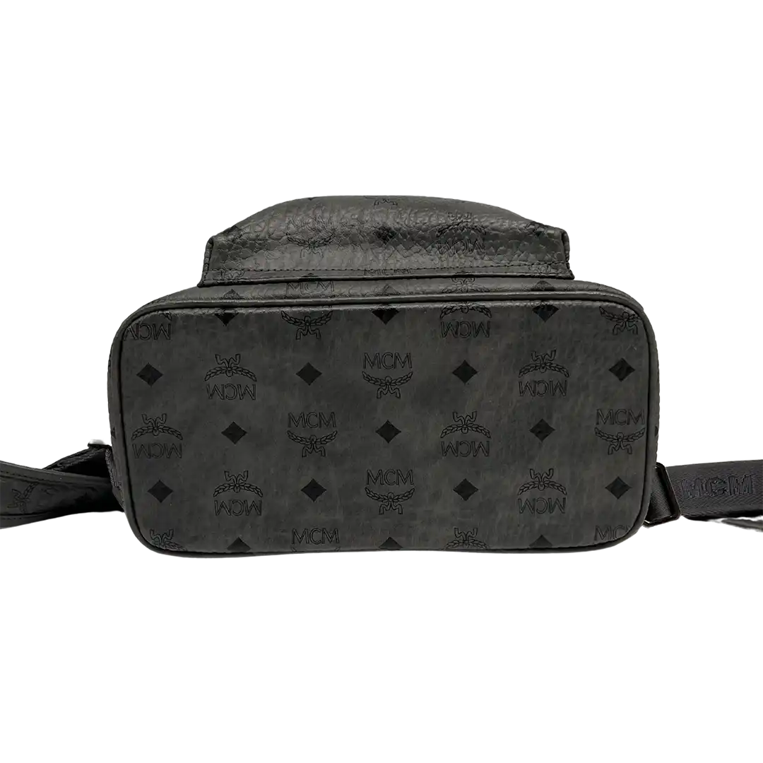 MCM Stark Rucksack Visetos Side Studs Small Phantom Grey / sehr gut MCM