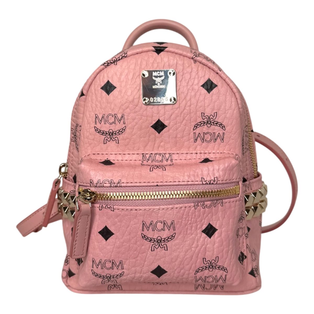 MCM Stark Xmini Backpack Pale Pink MCM