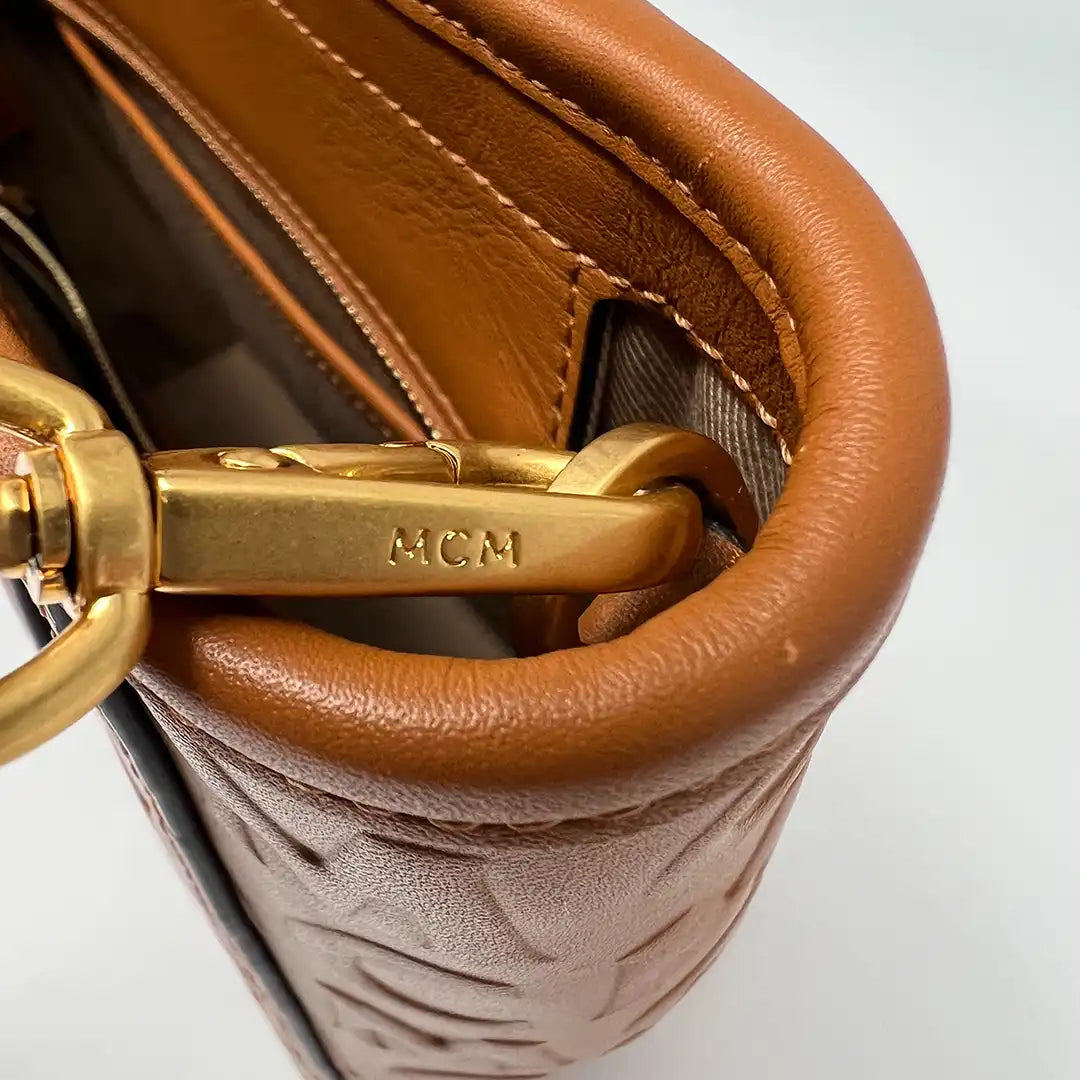 MCM Toni Monogram Shopper Mini cognac / sehr gut MCM