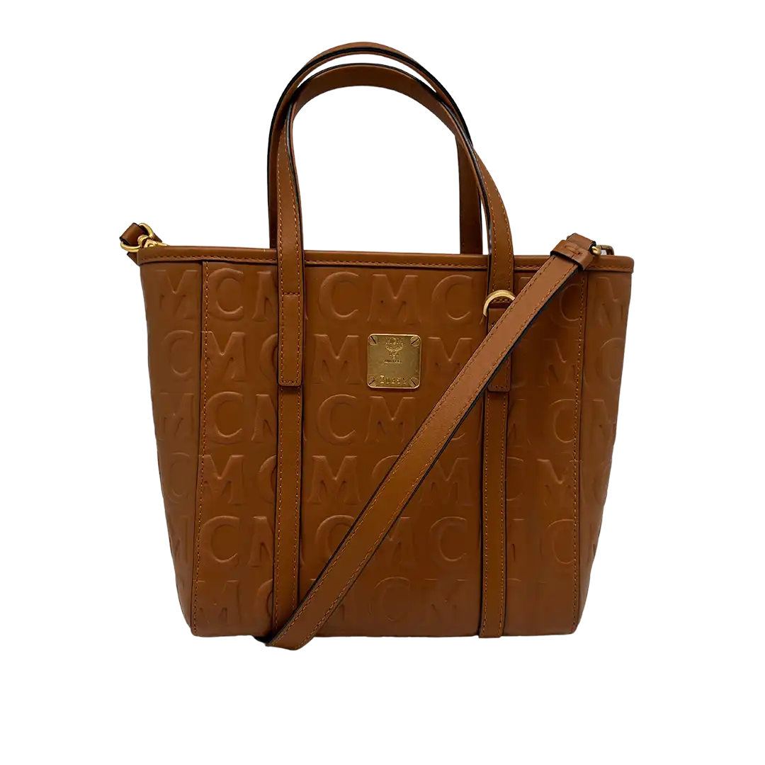 MCM Toni Monogram Shopper Mini cognac / sehr gut MCM
