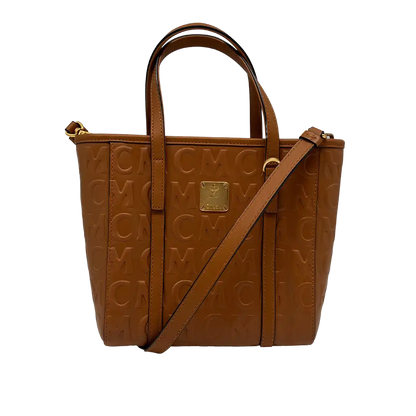 MCM Toni Monogram Shopper Mini cognac / sehr gut MCM