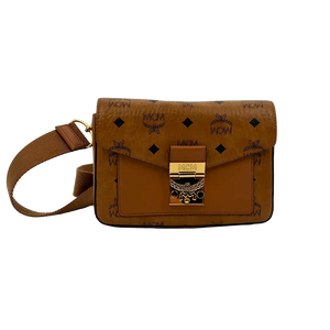 MCM Viktor Visetos Crossbodytas klein Cognac