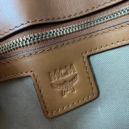 MCM Viktor Visetos Crossbody Tasche small Cognac / sehr gut MCM